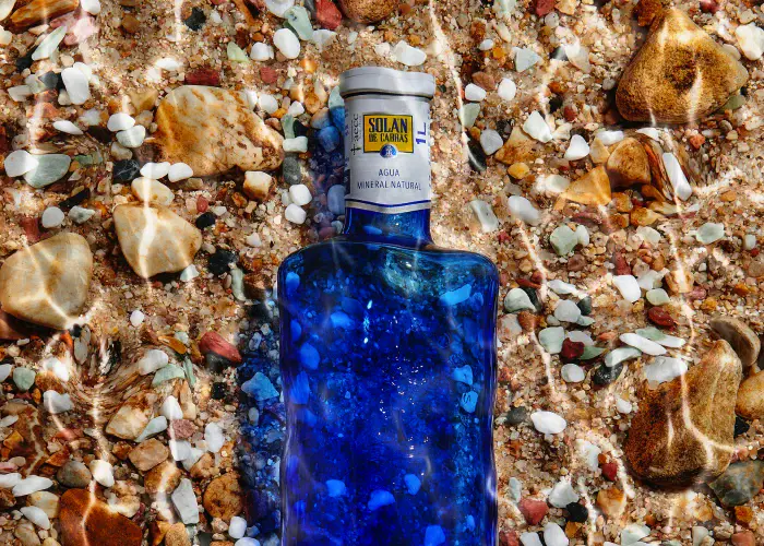 Agua mineral Solan de Cabras 1L 12 botellas cristal retornable-Zaragoza